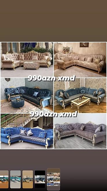 ağac dərmanları: Künc divan, Qonaq otağı üçün, Vеlur parça, Açılmayan — 1