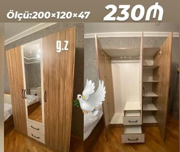 Masa və oturacaq dəstləri: Yeni, Düz dolab, Qarderob, paltar dolabı