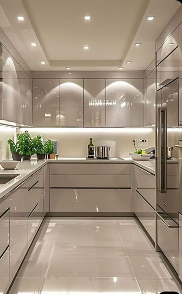 Sifarişlə mətbəx mebeli: Sifarişlə mətbəx dəsti, Özü çəkən petlələr, Mat laminat, Kredit var, Pulsuz çatdırılma, Rayonlara çatdırılma — 16