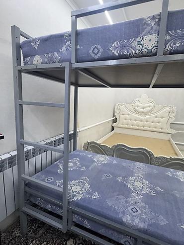 2 этажная кровать: Двухъярусная металлическая кровать с матрасами - Прочная сварная рама — 2