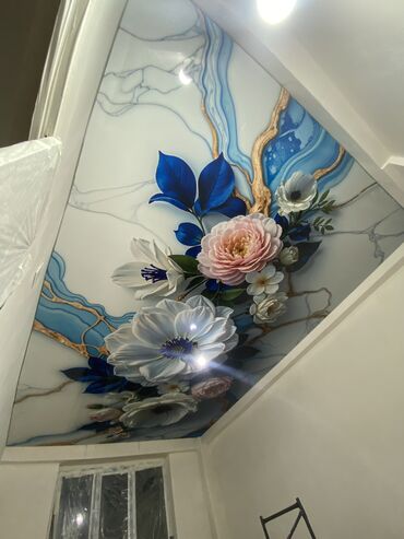 Натяжной потолок: Натяжной потолок Глянцевое, Матовое, 3D потолки Гарантия, Бесплатная консультация, Бесплатный замер — 4