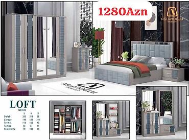 Yataq otağı dəstləri: İkinəfərlik çarpayı, Dolab, Termo, Tumba, Yeni — 59