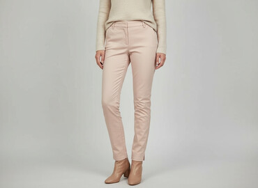 spodnie low rise: Material trousers for women, size XS