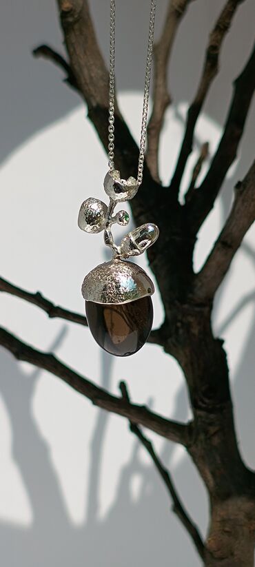 Ogrlice: Ogrlica sa priveskom, Handmade, Materijal: Srebro — 2