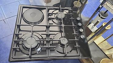 cezve: Qaz-elektrik kombinə olunmuş qaz plitələri – 60 sm enli, 4 ocaq gözü — 8