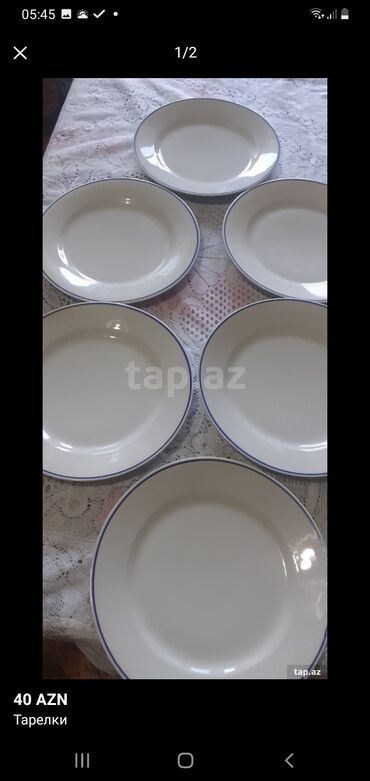 farfor baku in Azərbaycan | HEYKƏLCIKLƏR: Большие фарфоровые тарелки КАХЛА 6шт