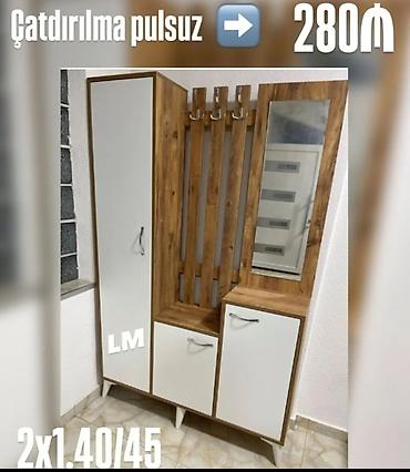 agaclar: Yeni, 2 qapılı, Güzgülü, Ağ, Açılan, Düz dolab — 1