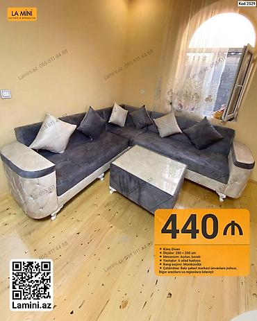 Künc divan – Kod: 2529 - Ölçülər: 280 × 200 sm - Mexanizm: Açılan