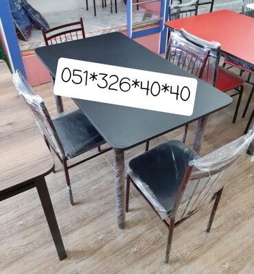 Masa və oturacaq dəstləri: Qonaq otağı üçün, Yeni, Açılan, Dördbucaq masa, 6 stul — 31