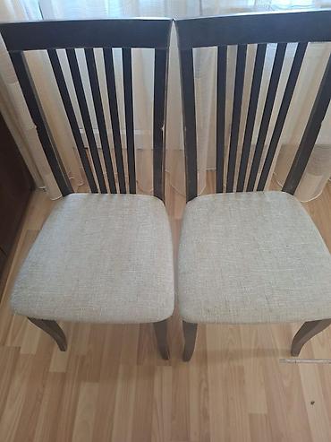Qonaq otağı üçün, İşlənmiş, Açılan, Dördbucaq masa, 4 stul