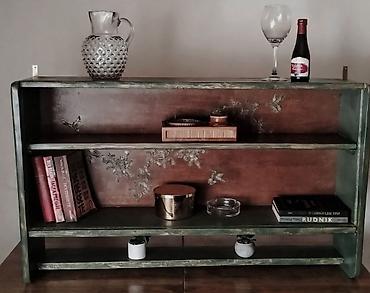 Police: Restaurirana zidna polica od punog drveta – ručno rađena — 3