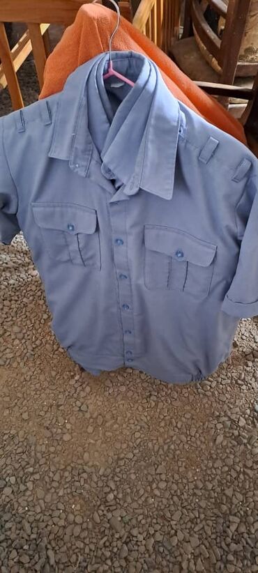 рубашка удлиненная: Рубашка 6XL (EU 52), 7XL (EU 54), цвет - Голубой