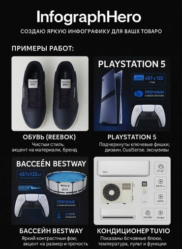 большие ящики: ⚡ Делаю крутую инфографику для товаров: обувь, техника, любые товары