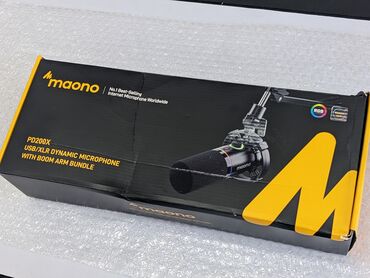 музкальный центр: Продаю микрофон Maono pd200x с пантографом, микрофон как новый. Полный