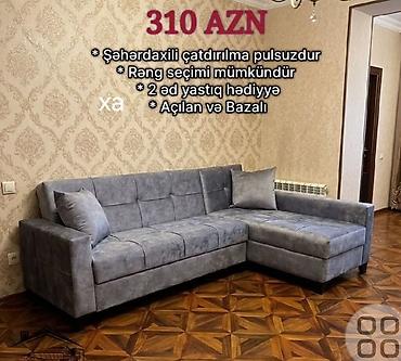 Divanlar: Künc divan – açılan və bazalı model - Ölçü: L formalı künc yerləşimi — 1