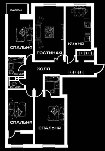 что такое псо квартиры: 4 комнаты, 120 м², Элитка, 12 этаж, ПСО (под самоотделку)