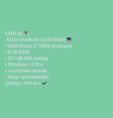 acer nitro 1: ASUS VivoBook Go E1504FA noutbuk - Prosessor: AMD Ryzen 3 7320U - — 1