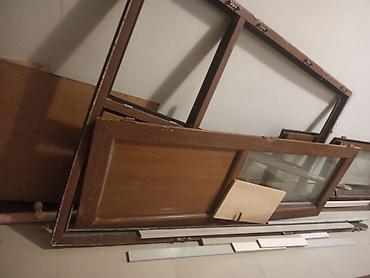 mdf material satışı: MDF və şüşə elementlərdən ibarət qapı–pəncərə dəsti - Material: MDF — 1