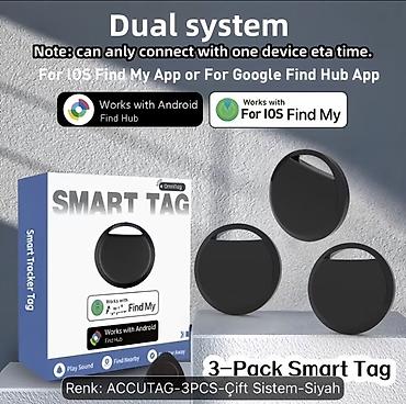 ct8 max smart watch: Smart Tag – Ağıllı İzləyici (3 ədəd paket) - iOS Find My və Android — 2