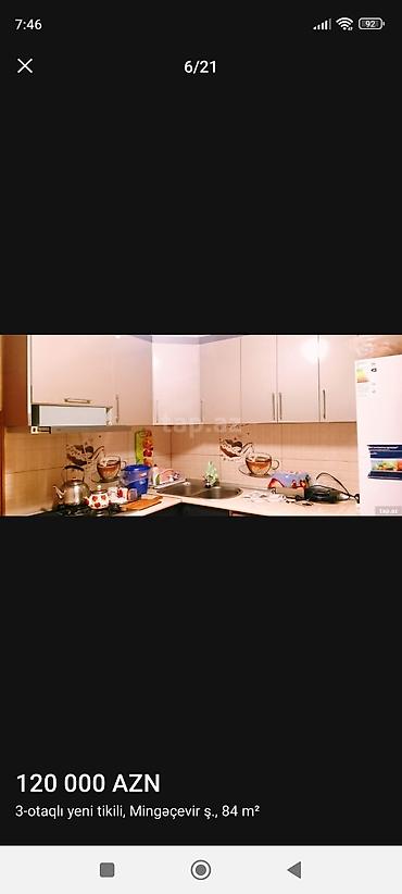 salyanda evler: Mingəçevir şəhərində 3 otaqlı yeni tikili mənzil – 84 m² 5 mərtəbəli — 8