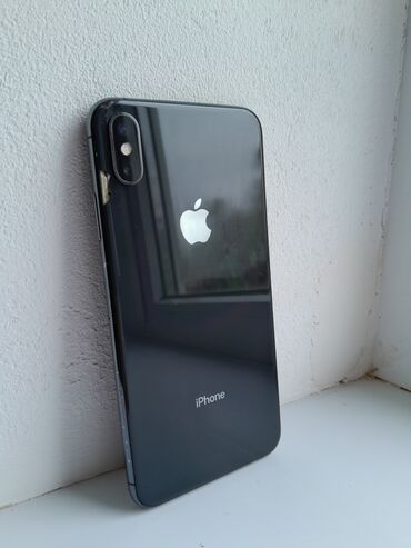 Apple iPhone: IPhone Xs Max, Б/у, 256 ГБ, Черный, Зарядное устройство, Чехол, Кабель, 78 %