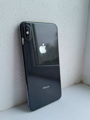 nomer sim karty: IPhone Xs Max, Б/у, 256 ГБ, Черный, Зарядное устройство, Чехол, Кабель, 78 %