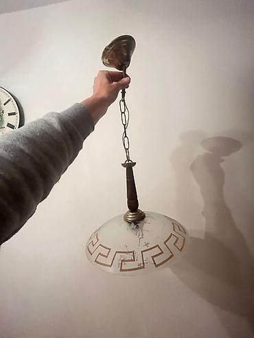 vitrine retro: Stropne viseće lampe – set od 2 komada - Materijal: stakleni abažuri — 2