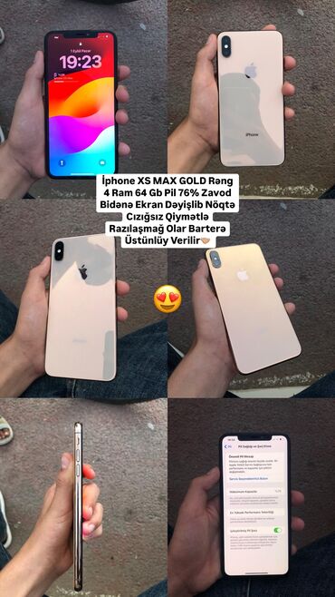 bakcell gold nomre: IPhone Xs Max, 64 GB, Matte Gold