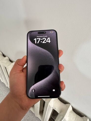 я ищу телефон айфон: IPhone 15 Pro Max, Б/у, < 16 ГБ, Black Titanium, Зарядное устройство, Защитное стекло, Чехол, 94 %