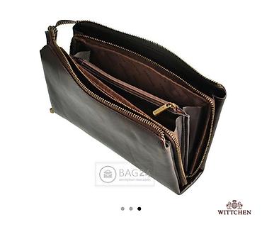 Çantalar: WITTCHEN kişi portfeli (clutch) - Material: təbii dəri - Rəng: tünd — 2