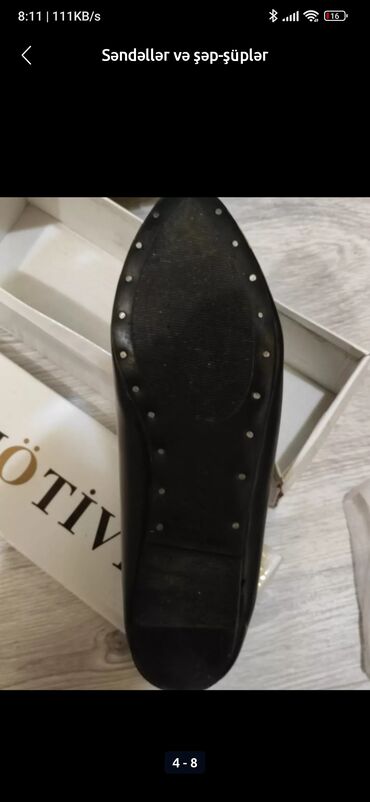 Basanoşka və səndəllər: Ölçü: 39, rəng - Qara, İşlənmiş — 3