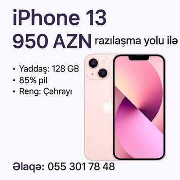 iphone 5 4: IPhone 13, 128 GB, Çəhrayı, Face ID