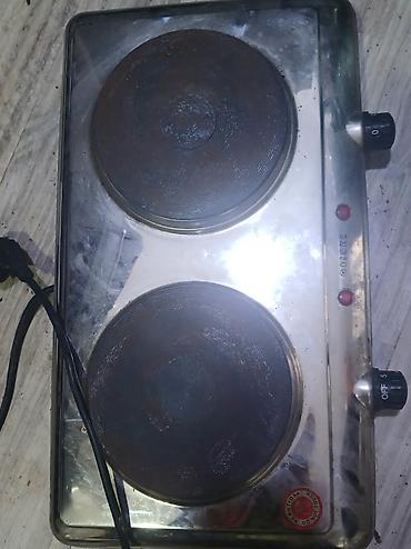 2 el odun sobası: 2 gözlü elektrik plitəsi. Metal korpuslu, kompakt ölçülü masaüstü — 2