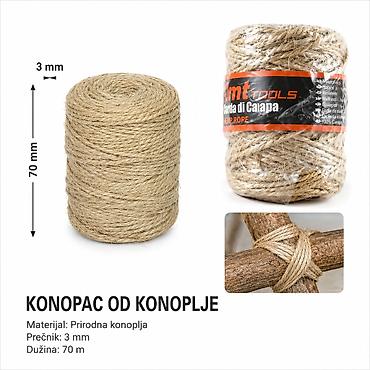 Ostali proizvodi za kuću: KMT konopac od konoplje 3 mm x 100 m Prirodni konopac od konoplje — 1