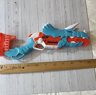 tapança oyuncaq: Nerf DinoSquad (Tricera‑Blast) köpük ox atan blaster - Dinozavr — 5