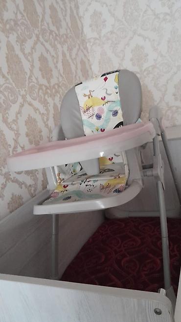 детский стул: Uşaq beşiyi və komodlu modul dəst - Marka: AK BEBE - Rəng: ağ/boz ağac — 4