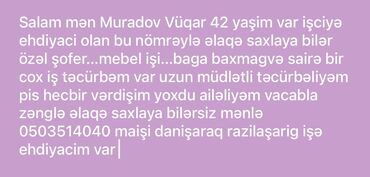 Mebel ustaları: Mebel ustası. 6 ildən artıq təcrübə