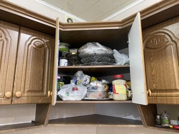 Mətbəx mebeli: Mətbəx üçün üst asma dolablar dəsti - Material: ağac fakturalı — 2