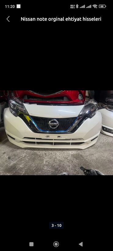 Bamperlər, buferlər: Nissan Note üçün orijinal ön bamper. Bu bamper, avtomobilinizin ön