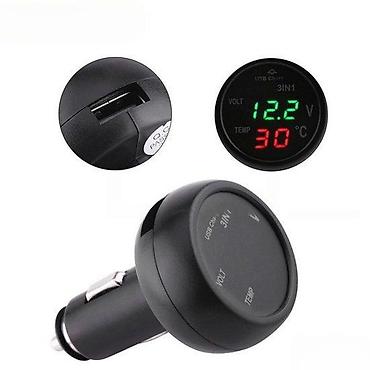 mini ventilator na vodu: VOLTMETAR 3U1 ZA AUTO KAMION VOLTMETAR TERMOMETAR PUNJAČ | Odlican i — 4