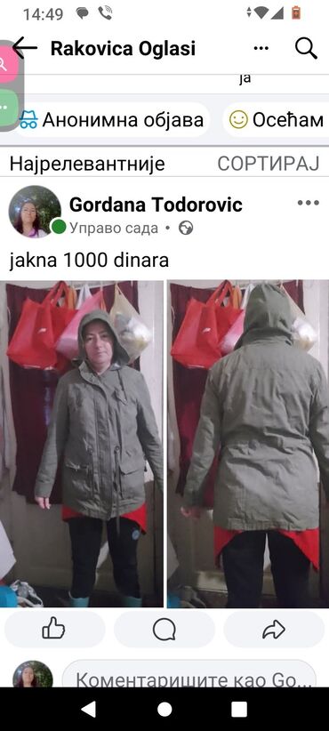 Zimske jakne: Ženske zimske jakne – više modela i veličina 1) Siva prošivena jakna — 5