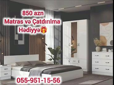 bulud: 2 təknəfərlik çarpayı, Komod, 2 tumba, Dolab, Azərbaycan, Yeni — 7
