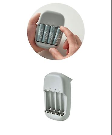 mini mp3 player: AA/AAA batareyalar üçün şarj cihazı - 4 yuvalı dizayn: eyni anda 1–4 — 1