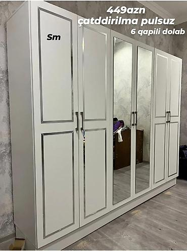 dolab parça: Yeni, 6 qapı, Güzgülü, Açılan, Düz dolab — 1