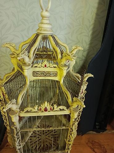 Qəfəslər: Dekorativ “fantaziya” üslubunda işlənmiş quş qəfəsi - Material: metal — 5
