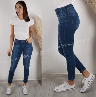 Farmerke: Pamuk, Visok struk, Drugi kroj — 14