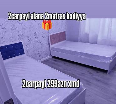 Çarpayılar: Tək nəfərlik çarpayı dəsti - Ölçü: standart tək nəfərlik (təxmini — 8