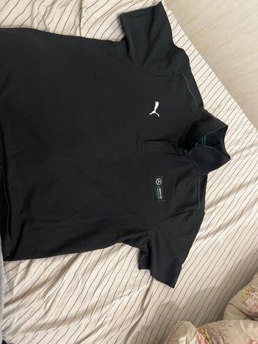 футболка reebok: Эркектердин футболкасы, M (EU 38), Puma, Жаңы, түсү - Кара, Акылуу жеткирүү, Өзү алып кетүү