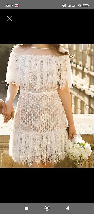 nike corab: Zərif qısa ağ don - Stil: çiyinləri açıq (off-shoulder), beldə nazik — 1