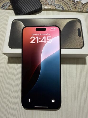 айфон 15 про макс цена бишкек бу: IPhone 15 Pro Max, Колдонулган, 256 ГБ, Black Titanium, Куту, 85 %